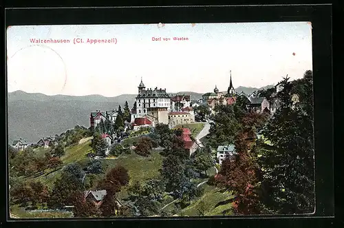 AK Walzenhausen /Ct. Appenzell, Dorf von Westen