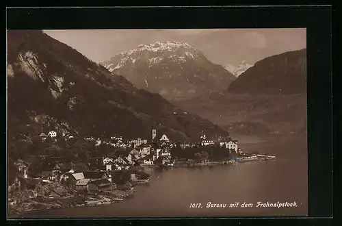 AK Gersau, Ortsansicht mit Fronalpstock