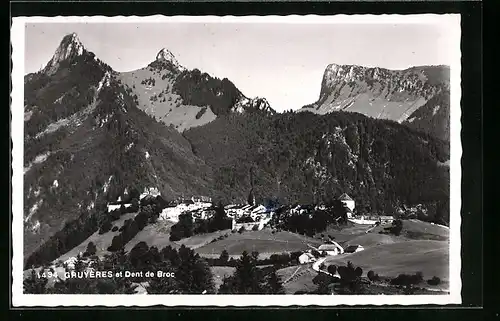 AK Gruyères, Teilansicht, Dent de Broc