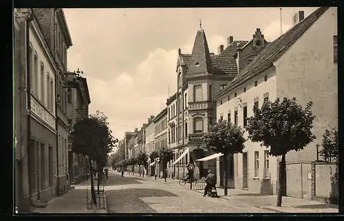 AK Falkenberg /Elster, Blick auf die Friedrichstrasse