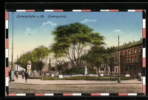 AK Ludwigshafen a. Rh., Blick auf den Ludwigsplatz