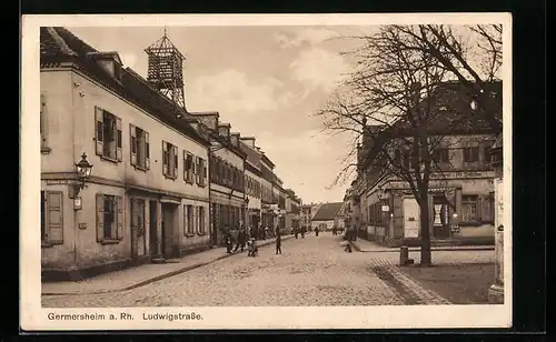 AK Germersheim a. Rh., Blick auf die Ludwigstrasse
