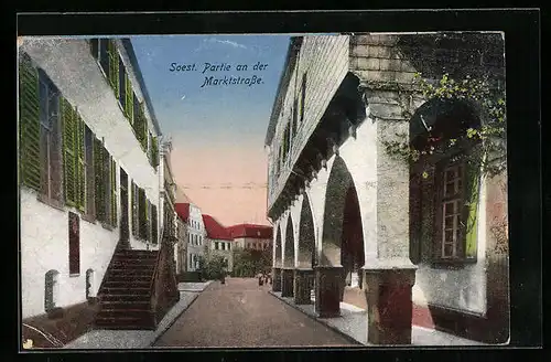 AK Soest, Partie an der Marktstrasse