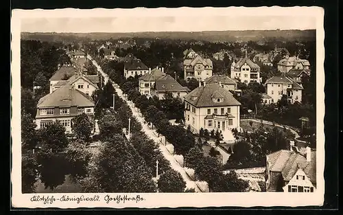 AK Dresden-Klotzsche, Goethestrasse aus der Vogelschau