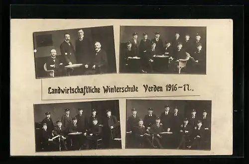AK Verden, Lehrer und Schüler der Landwirtschaftlichen Winterschule 1916-17