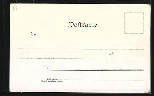 Lithographie Wiesbaden, Engl. Kirche, Wilhelmstrasse, Rathaus mit evangl. Kirche