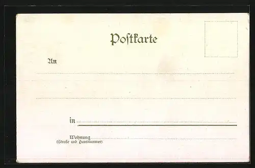 Lithographie Ilmenau, Spaziergänger vor den Toren der Stadt