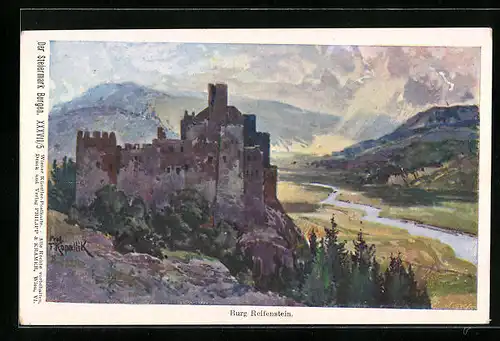 Künstler-AK Franz Kopallik: Burg Reifenstein