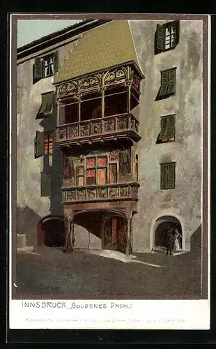 Präge-Künstler-AK Zeno Diemer: Innsbruck, Gasthaus Goldenes Dachl