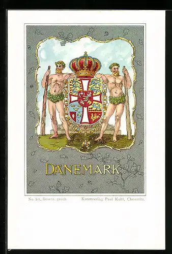 AK Dänemark, Wappen des Landes