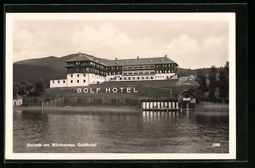 AK Dellach am Wörthersee, Golfhotel vom See aus