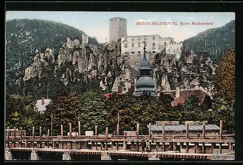 AK Baden-Helenental, Ruine Rauhenstein