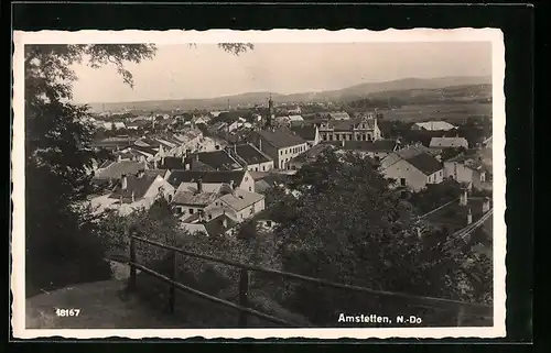 AK Amstetten, Ortspartie aus der Vogelschau