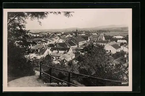 AK Amstetten, Teilansicht mit Kirche