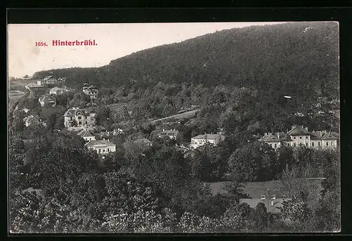 AK Hinterbrühl, Teilansicht aus der Vogelschau