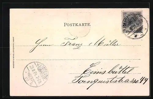 AK Hamburg-Neustadt, Partie am Jungfernstieg