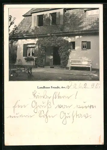 AK Hamburg-Hausbruch, Kinderheim Landhaus Freude mit Garten