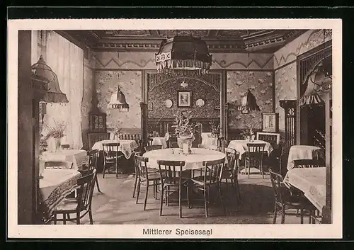 AK Hamburg-Neustadt, Speisesaal im Vegetarischen Restaurant, Neuerwall 13