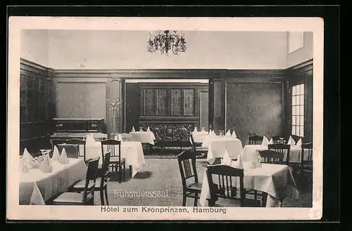 AK Hamburg-Neustadt, Frühstückssaal im Hotel zum Kronprinzen