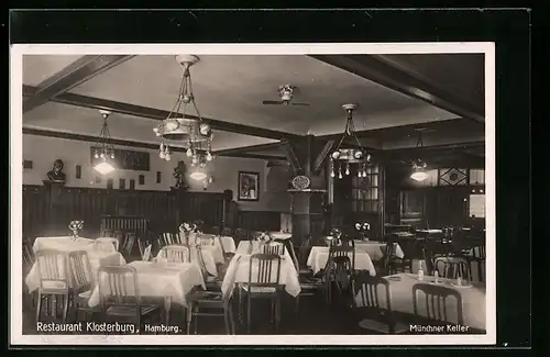 AK Hamburg, Münchner Keller im Restaurant Klosterburg