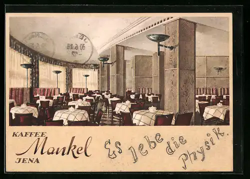 AK Jena, Innenansicht des Kaffee Mankel
