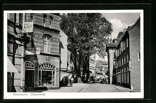 AK Neumünster, Lütjenstrasse mit Geschäften