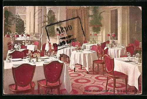 AK Frankfurt a. M., Hotel Frankfurter Hof, Restaurant Ritz, Innenansicht
