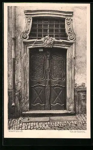 AK Wimpfen a.B., Tür am Hospital