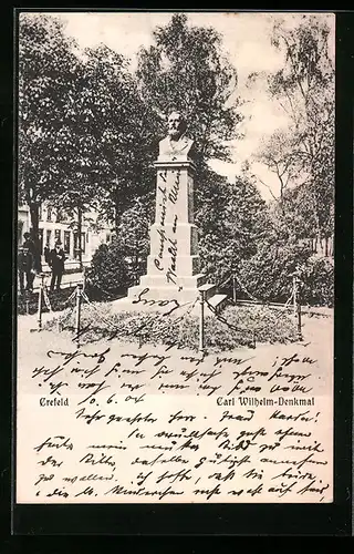 AK Crefeld, Carl Wilhelm-Denkmal