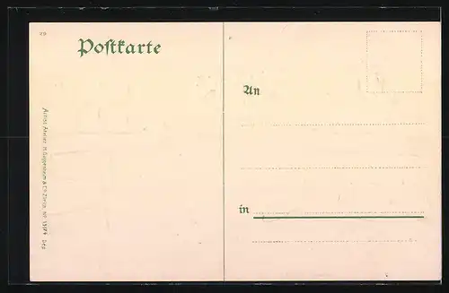 Präge-AK Heidelberg, Ortsansicht mit Neckar, Briefmarken, Wappen