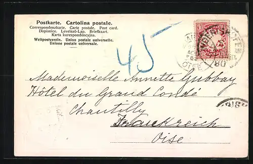 Präge-AK Wörishofen, Kneippdenkmal, Briefmarken, Wappen