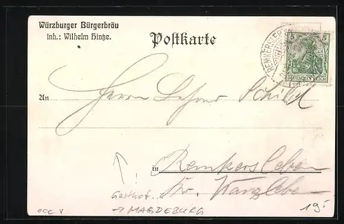 AK Magdeburg, Gasthof zum Würzburger