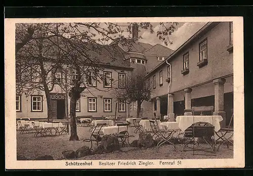 AK Tambach-Dietharz /Thür. Wald, Gasthaus Schützenhof von Friedrich Ziegler