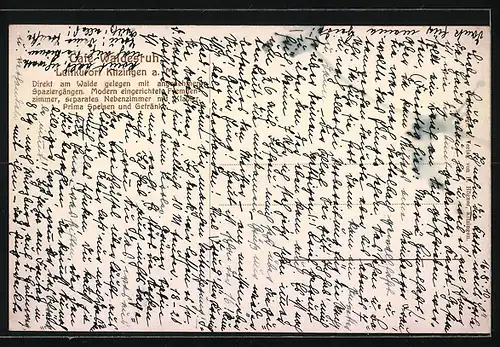 AK Kitzingen a. M., Cafe Waldesruh