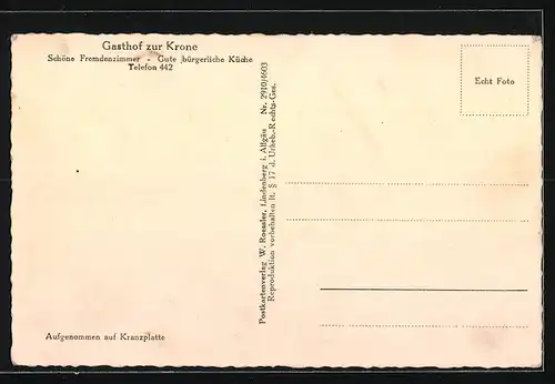 AK Isny i. Allg., Gasthaus zur Krone