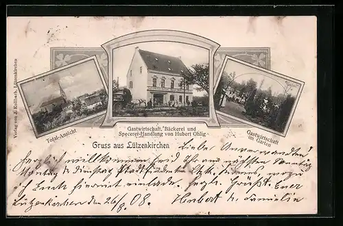 AK Lützenkirchen, Gasthaus und Bäckerei von Hubert Ohlig