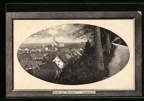 AK Bonndorf, Ortsansicht aus der Vogelschau