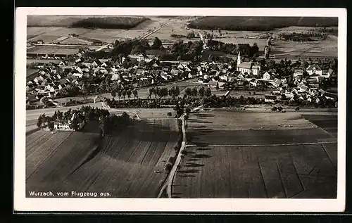 AK Wurzach, Gesamtansicht vom Flugzeug aus
