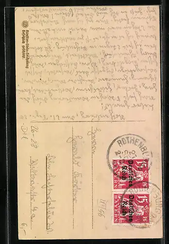 Steindruck-AK Rothenburg o. T., Kobolzellertor Aussenansicht