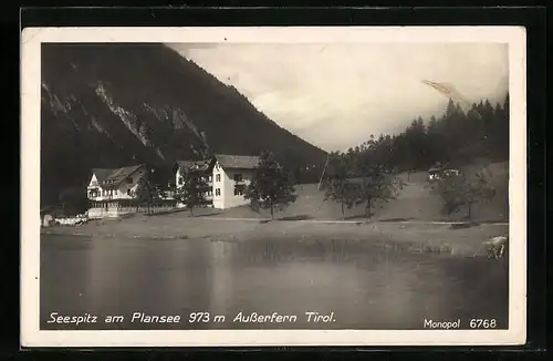 AK Breitenwang, Seespitz am Plansee mit Ausserfern