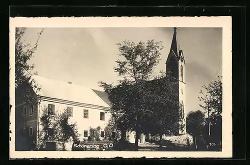 AK Schönering, Ortspartie mit Kirche