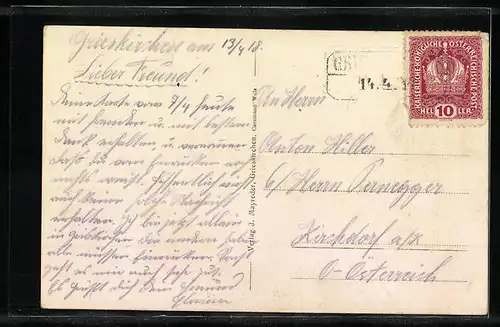 AK Grieskirchen, Gesamtansicht aus der Vogelschau