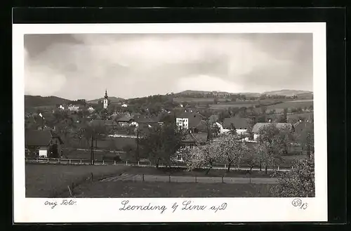 AK Leonding, Ortsansicht aus der Vogelschau