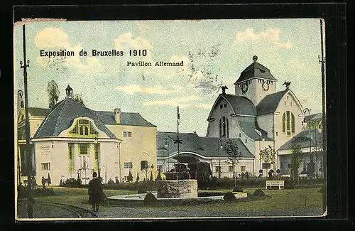 AK Bruxelles, Exposition 1910, Pavillon Allemand
