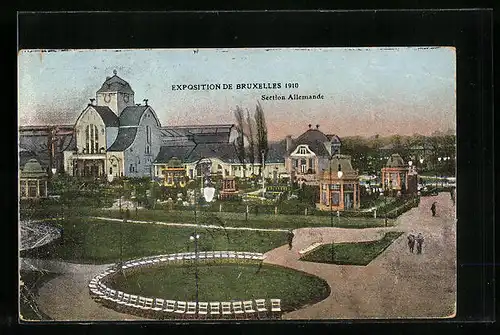 AK Bruxelles, Exposition 1910, Section Allemande