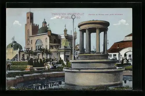 AK Bruxelles, Exposition Universelle 1910, Pavillon du Monaco avec jardin hollandais