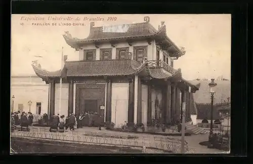 AK Bruxelles, Exposition Universelle 1910, Pavillon de L`Indo Chine