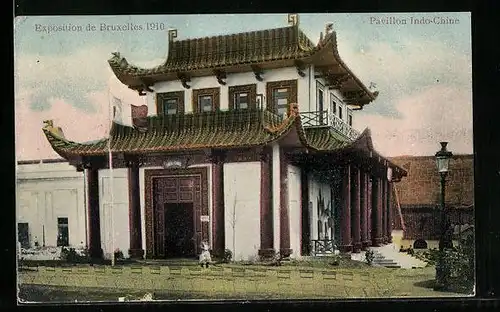 AK Bruxelles, Exposition Universelle 1910, Pavillon de L`Indo Chine