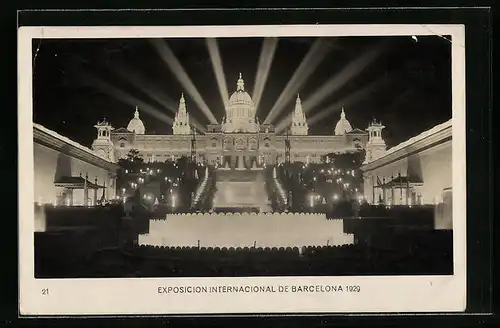 AK Barcelona, Exposicion Internacional 1929, Palacio Nacional