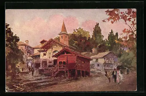 Künstler-AK Torino, Esposizione Internazionale 1911, Villaggio Alpino